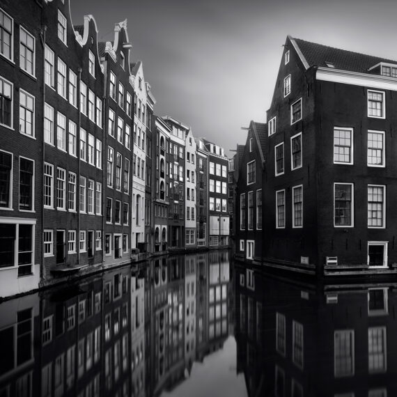 Amsterdam with it's typical canal houses.