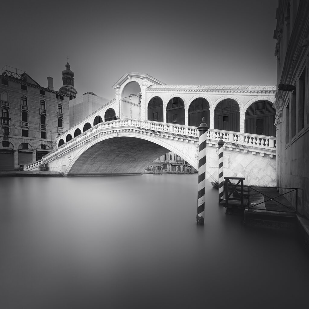The beautiful Ponte di Rialdo (Rialdo bridge) in the grand canal in Venice