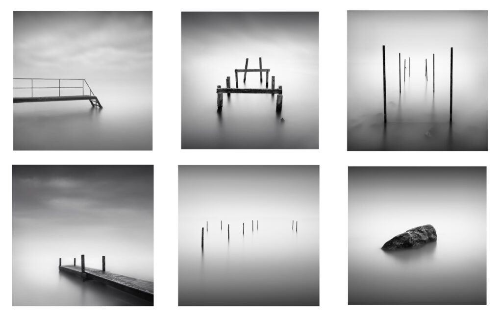 Markermeer series minimalisme in zwart wit